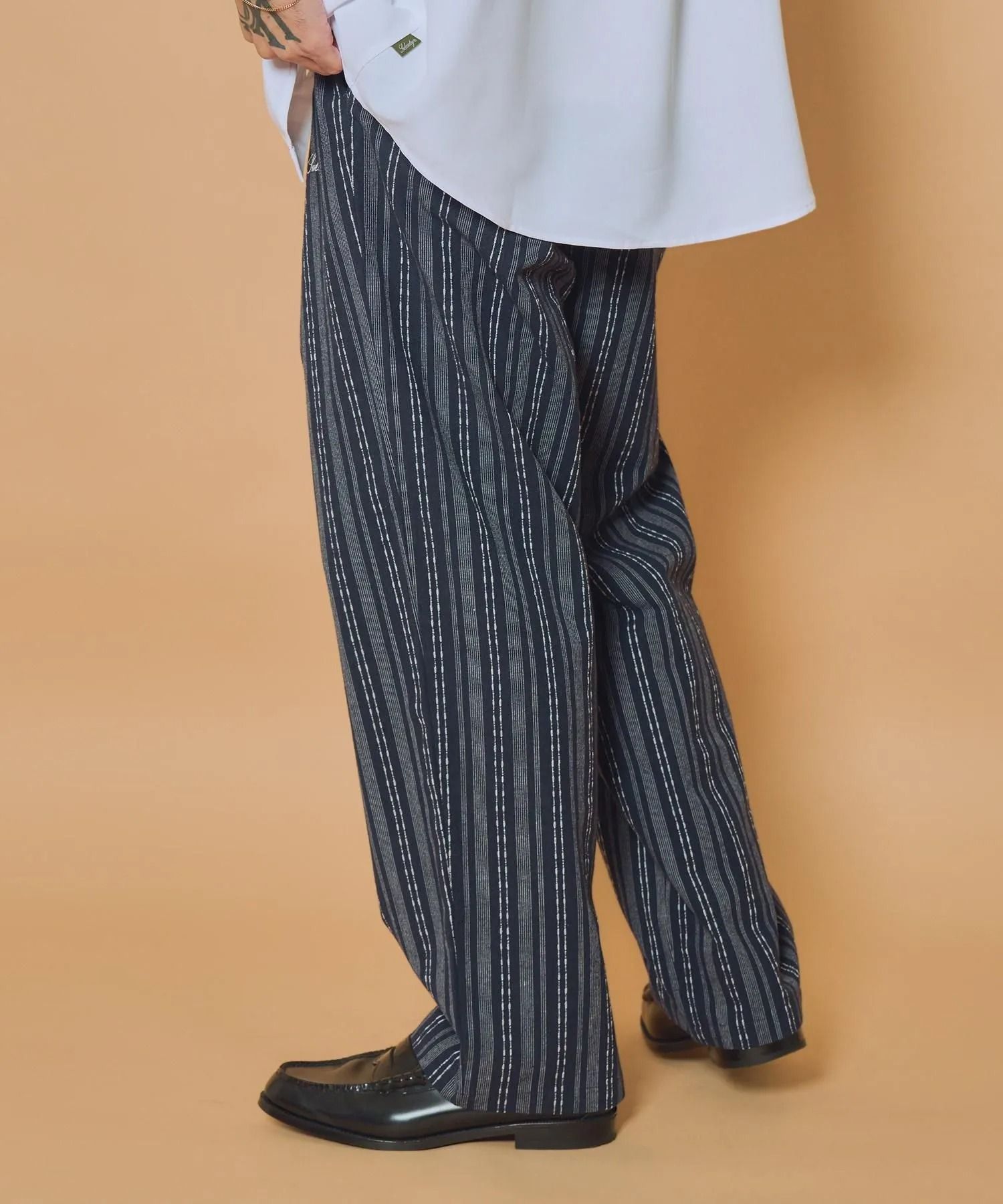 Jacquard stripe slacks