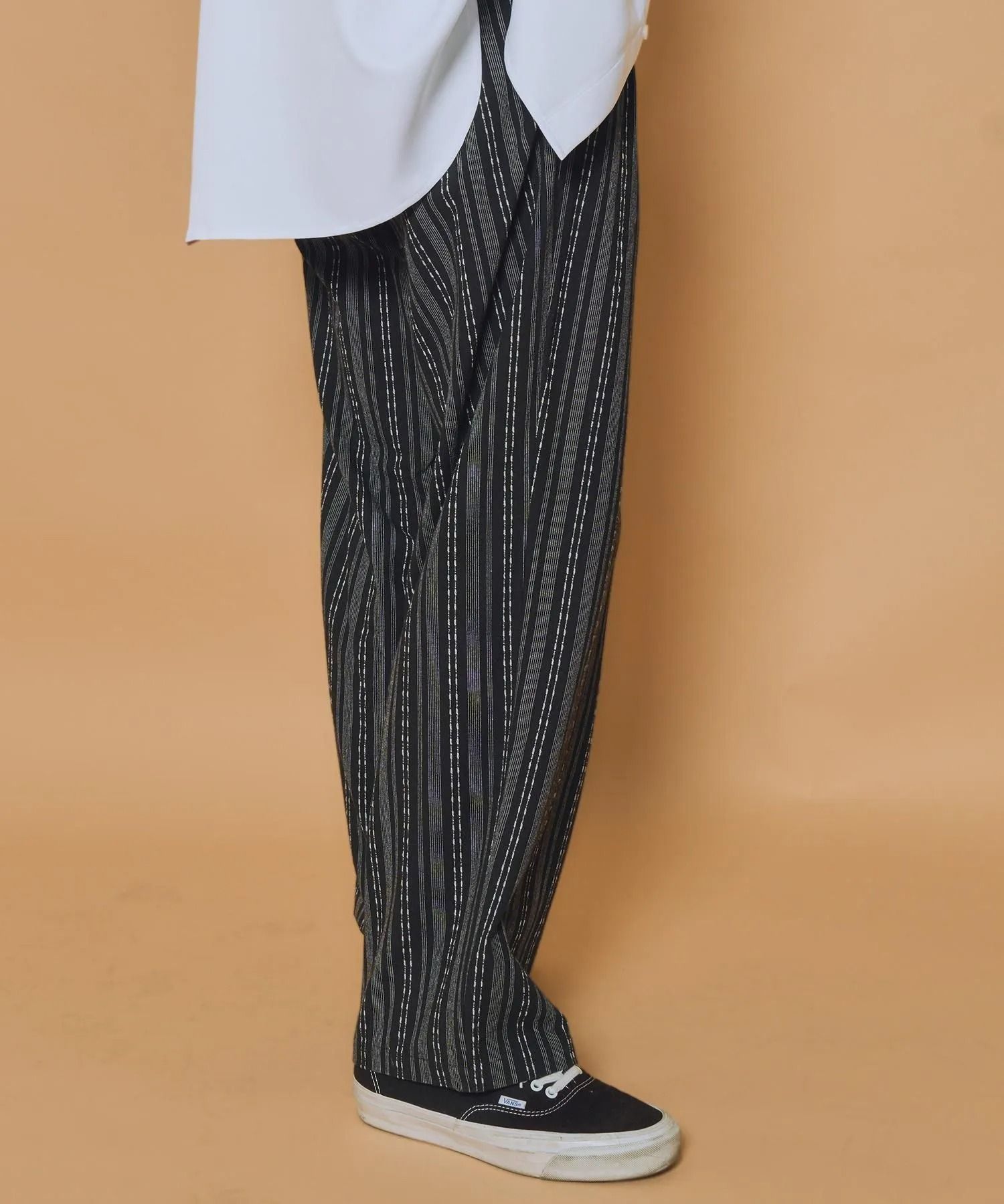 Jacquard stripe slacks
