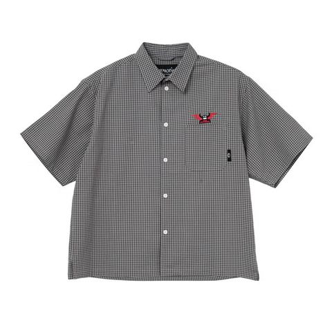 WINGED MONSTER SEERSUCKER CHECK SS-SHIRTS