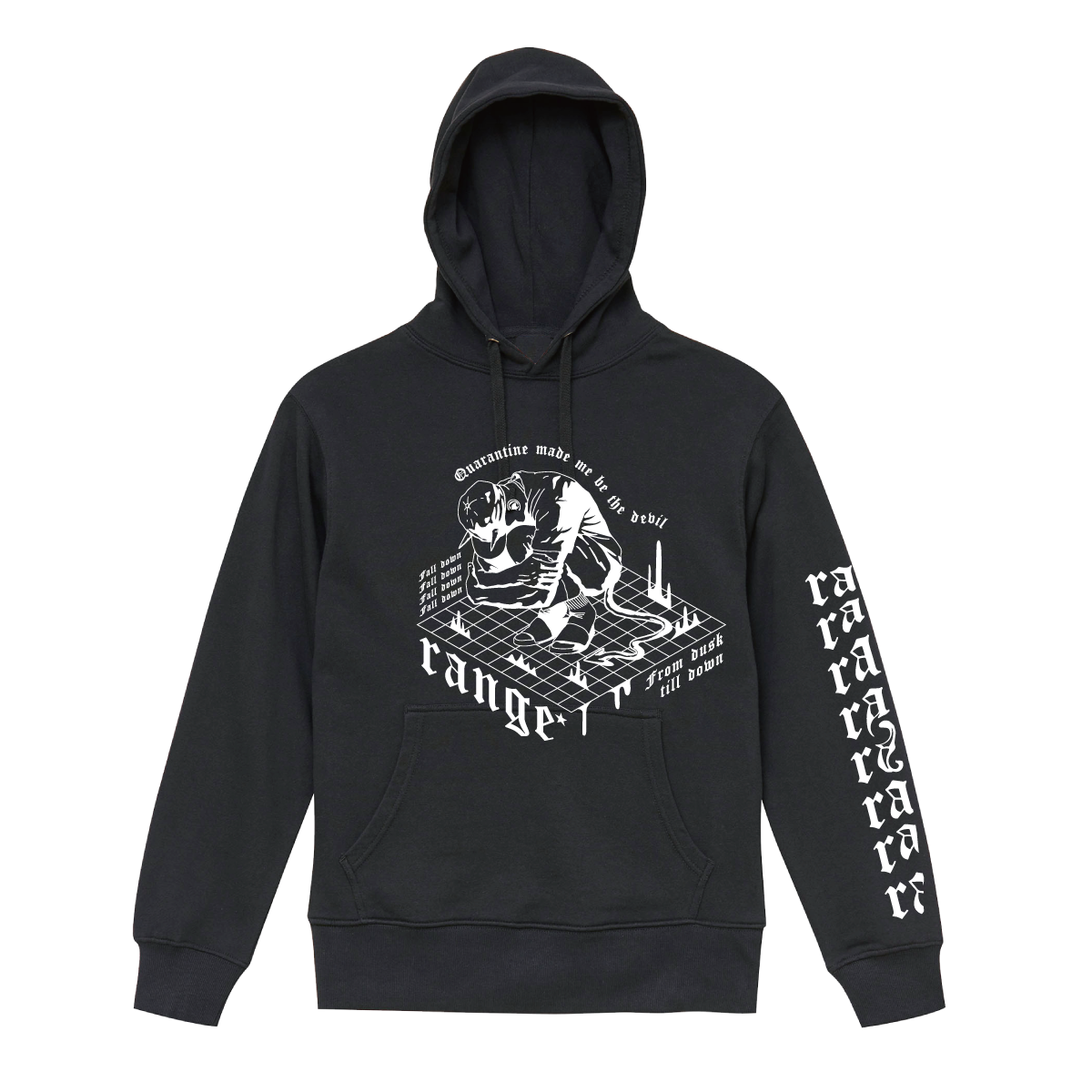 quarantine back print hoody