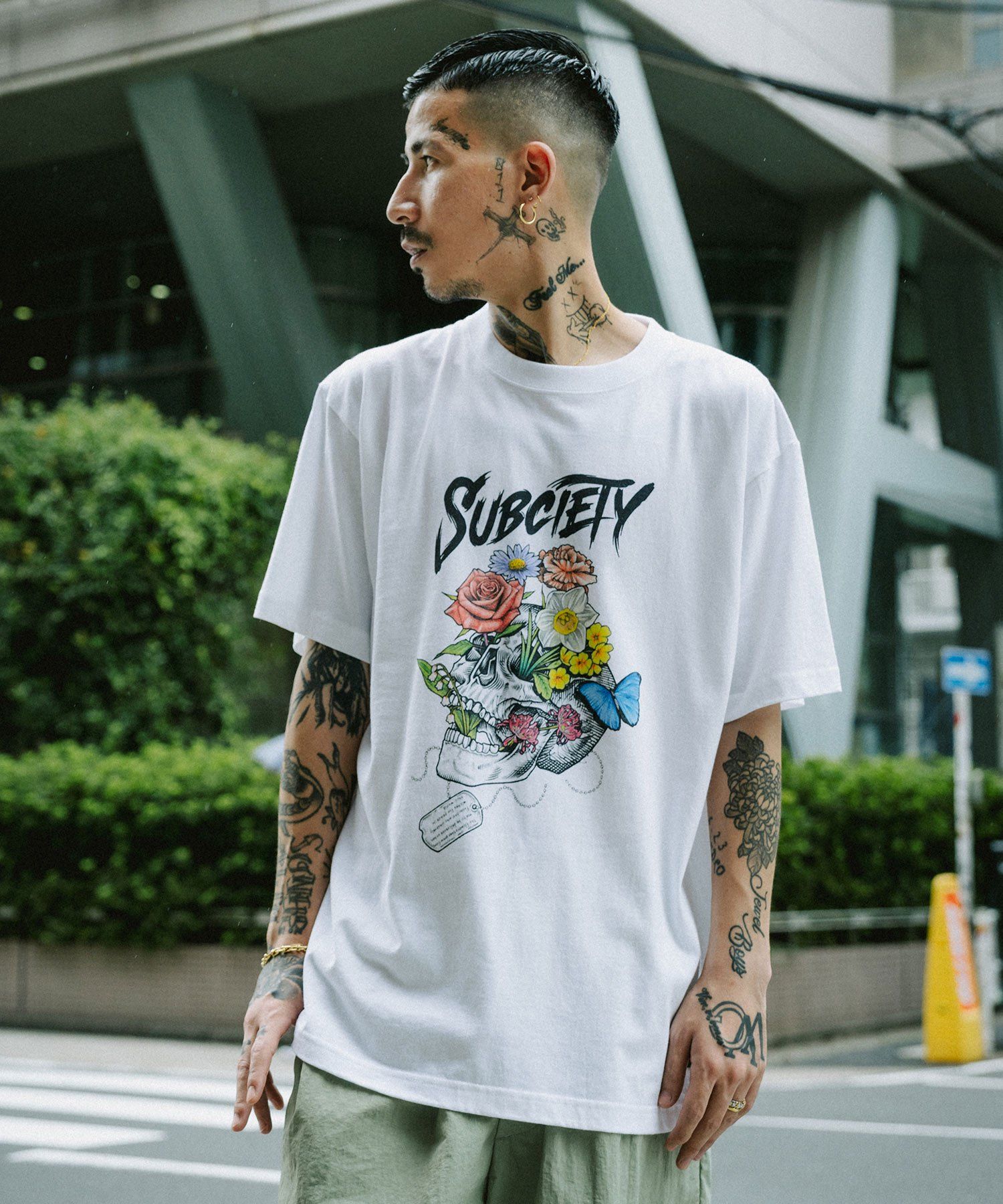 SKULL FLOWER-TEE