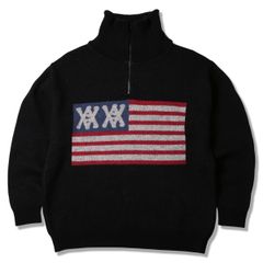 Half Zip Knit -AA Flag