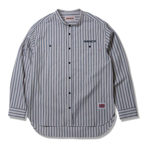 STAND COLLAR  SHIRTS -Stripe