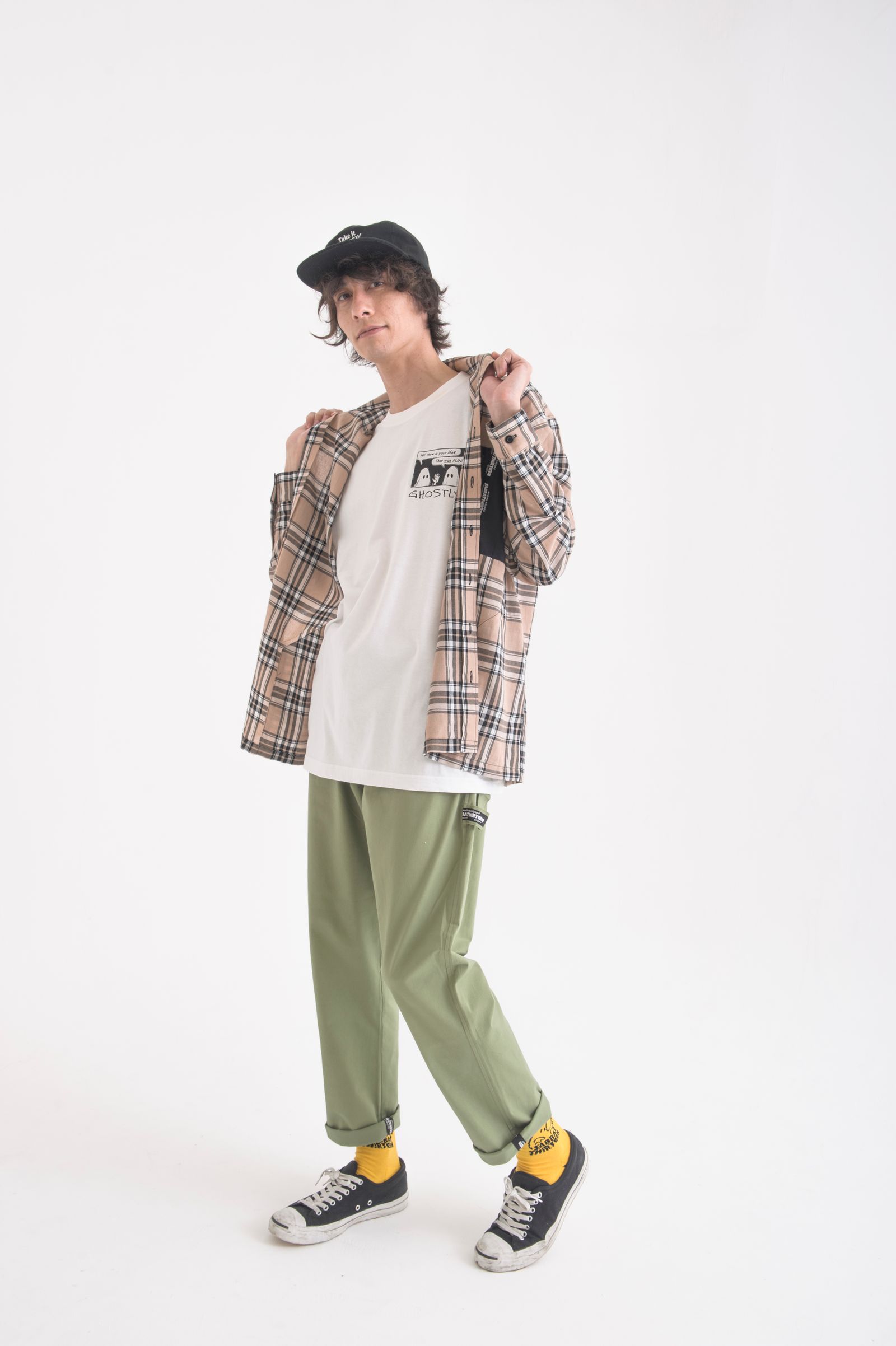 BLACK HEART CHECK-SHIRTS