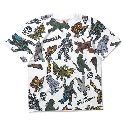 [PDSxGODZILLA] ゴジラ総柄TEE'21