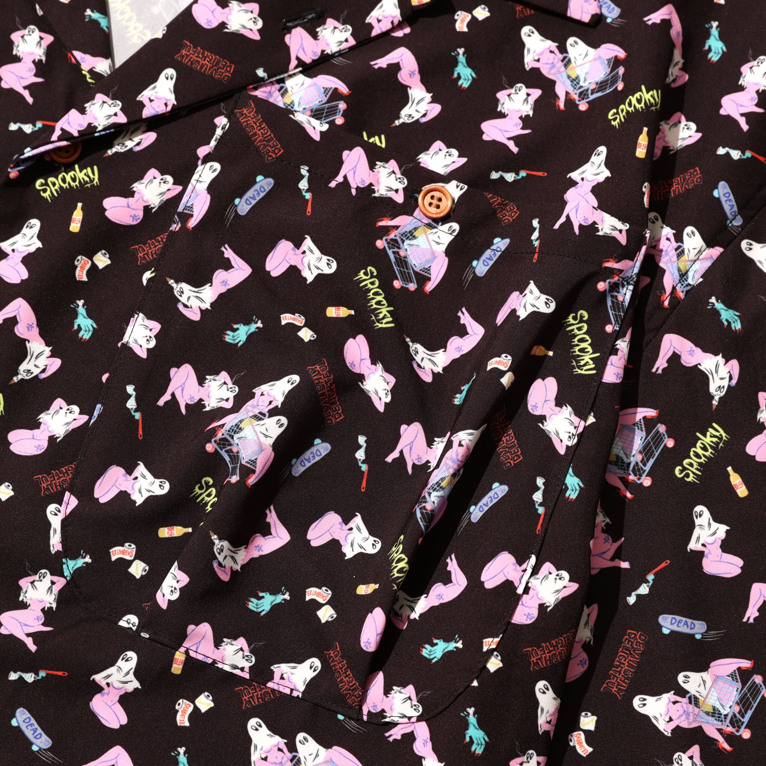 SPOOKY GIRL ALOHA-SHIRTS