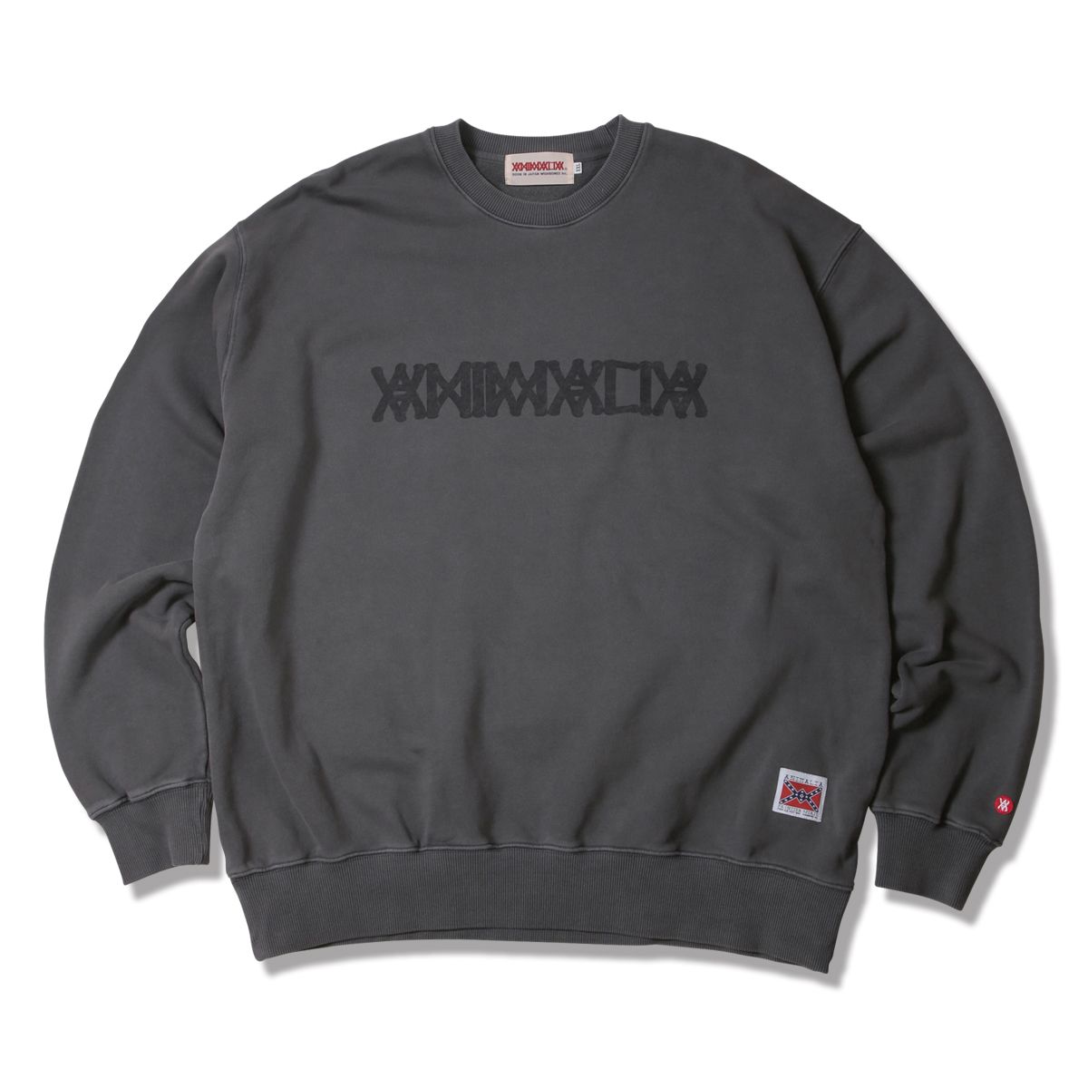 Pigment Dyeing Crew Sweat -LOGO