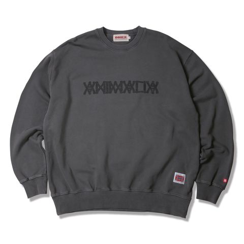 Pigment Dyeing Crew Sweat -LOGO