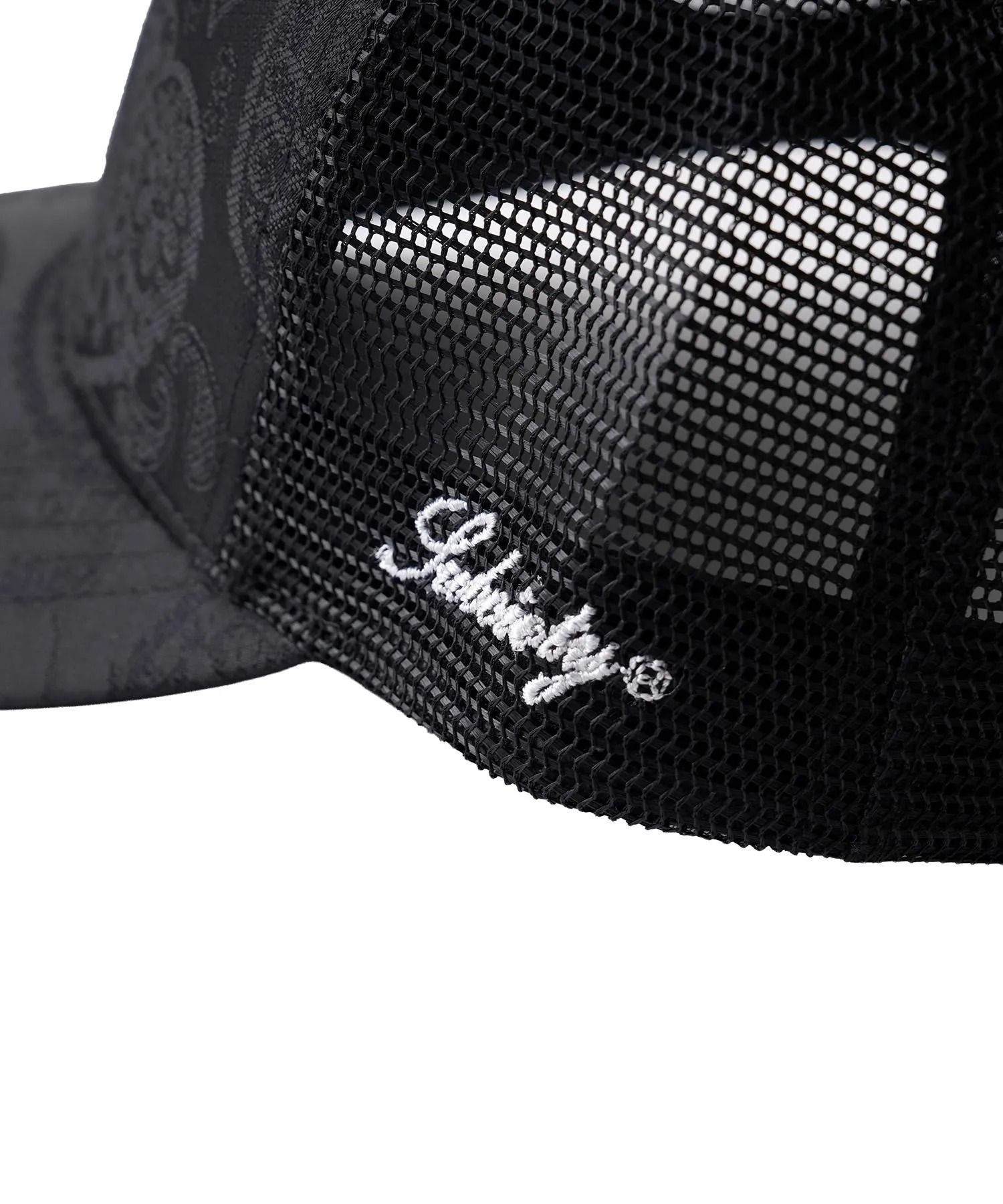 Jacquard paisley mesh cap