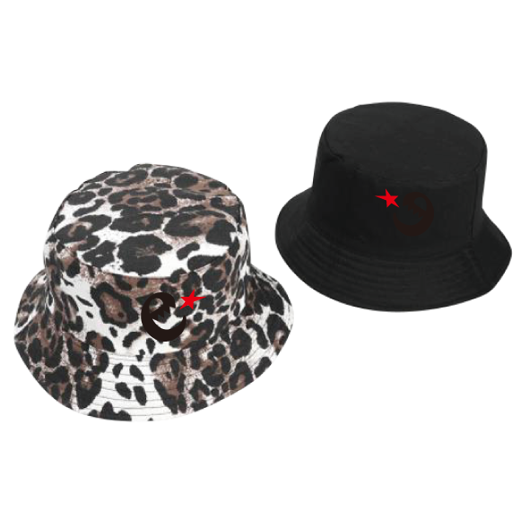 rg leopard reversible bucket hats