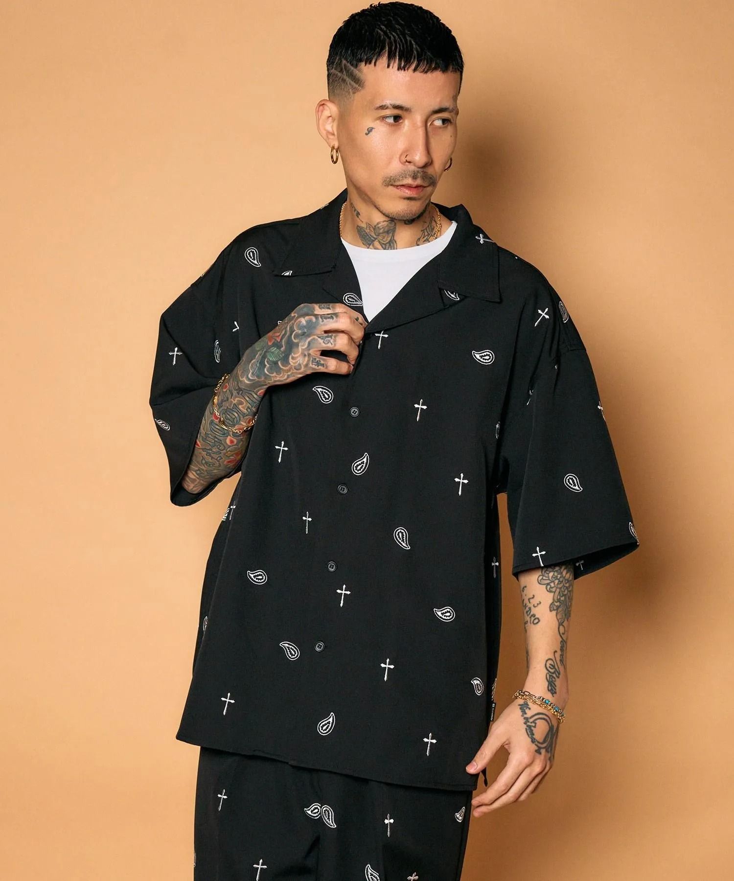 All-over embroidered shirt