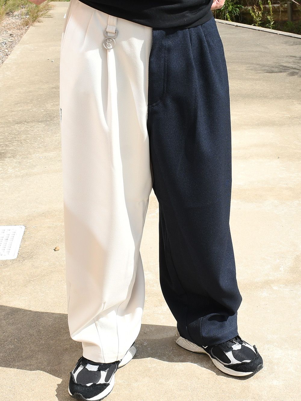 2TONE TUCK PANTS