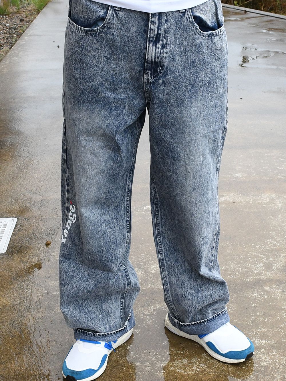 rg wide straight denim pants