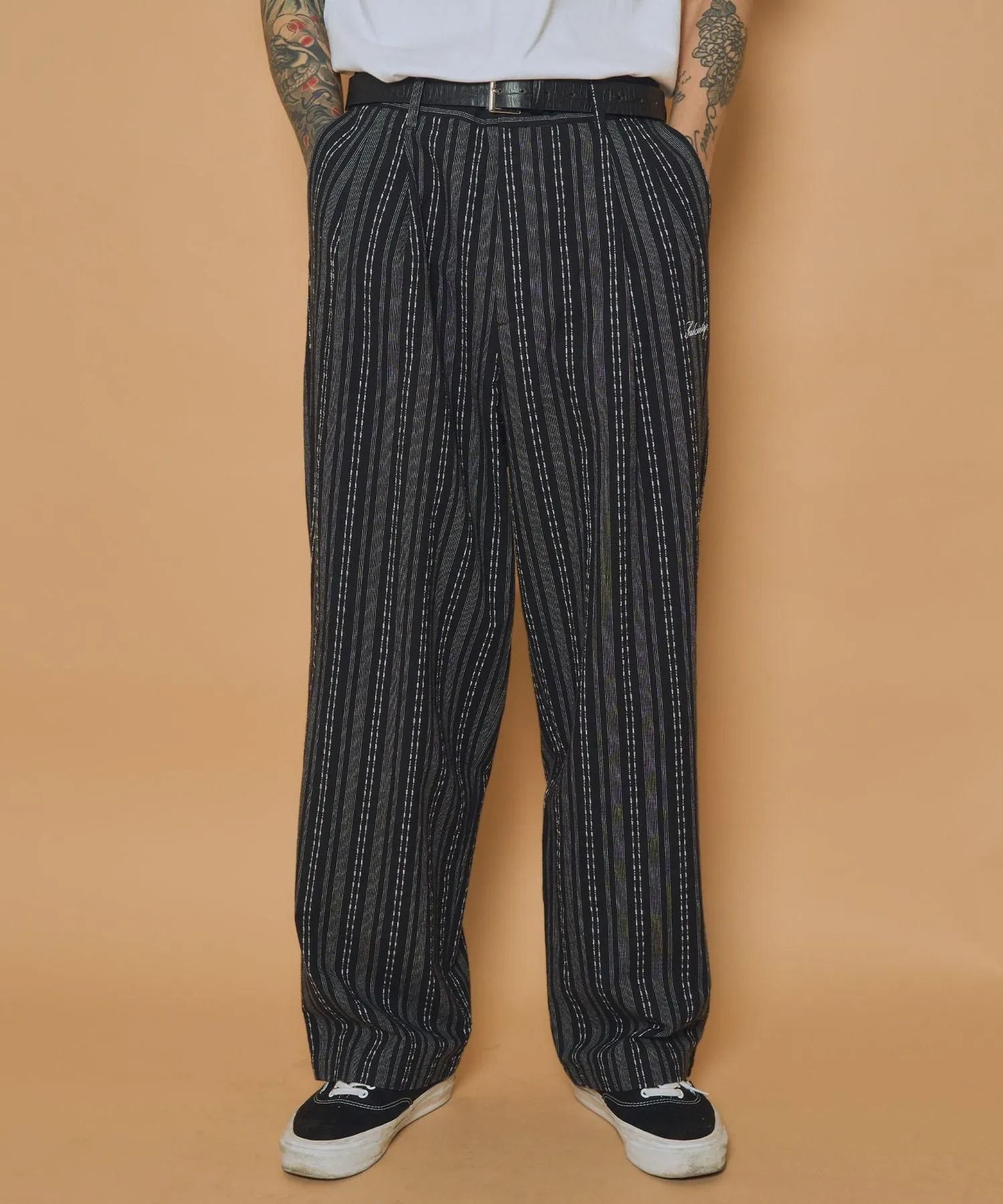Jacquard stripe slacks