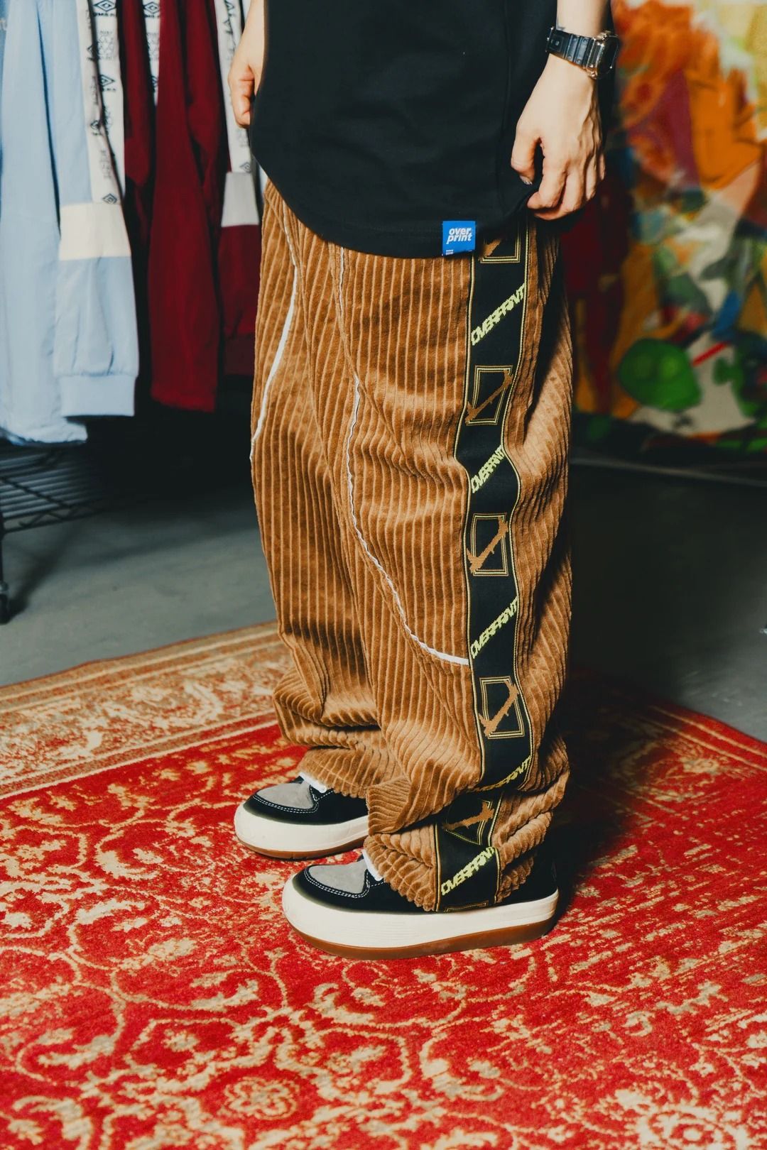 Corduroy jersey pants