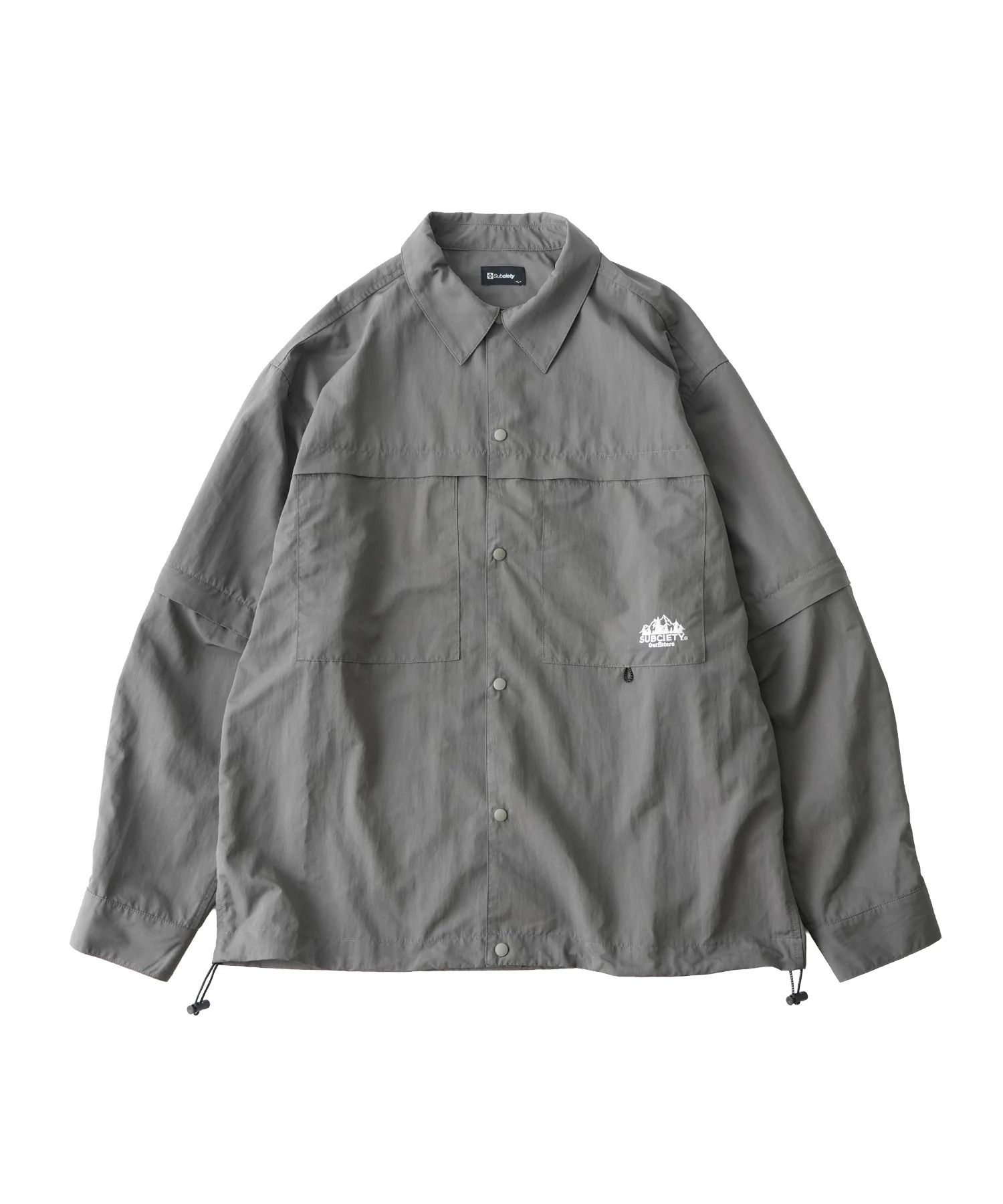 Detachable sleeve ripstop shirt