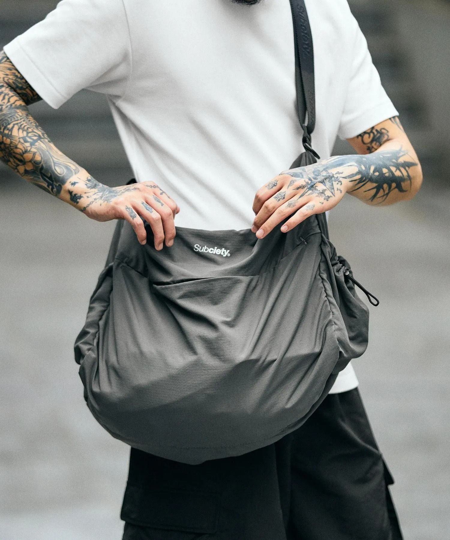 Nylon shoulder bag