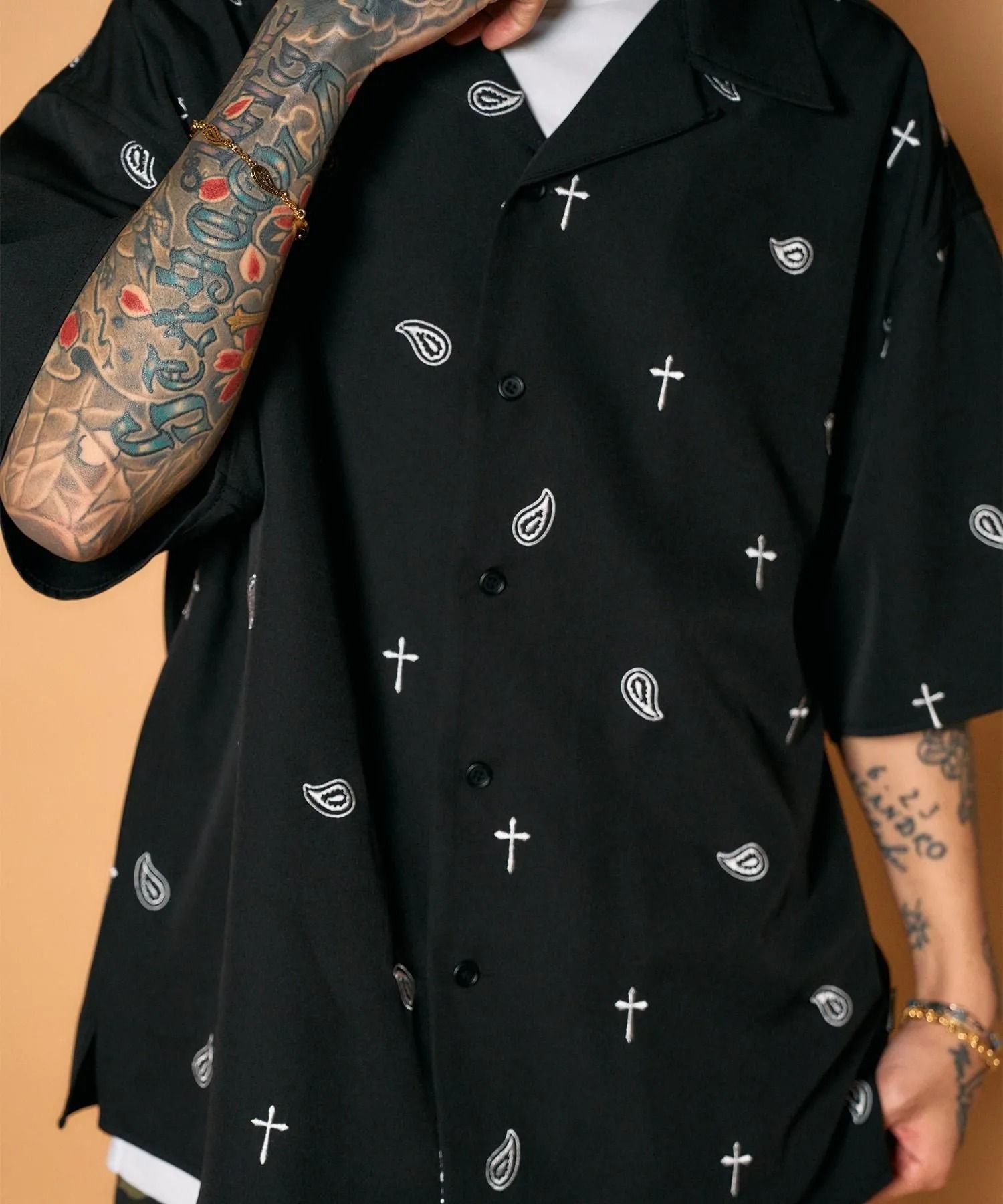 All-over embroidered shirt