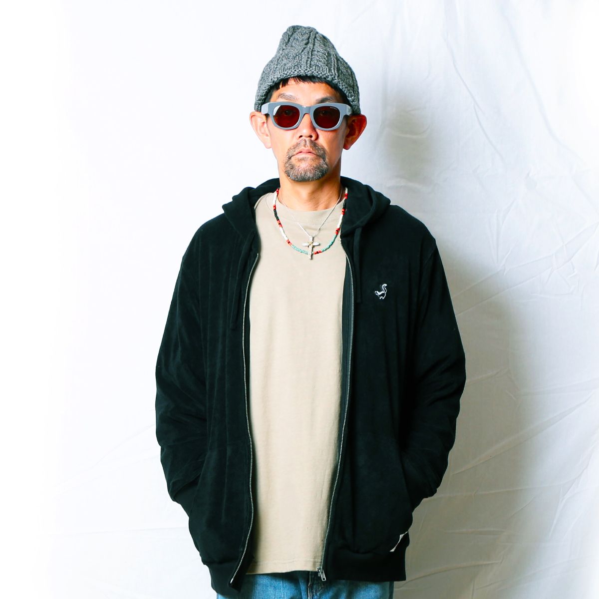 Pile Zip Up Hoodie