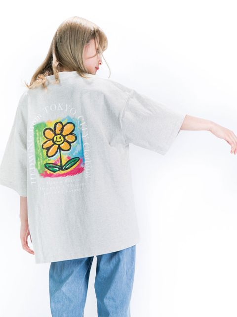 Crayon Flower Pocket T-shirt