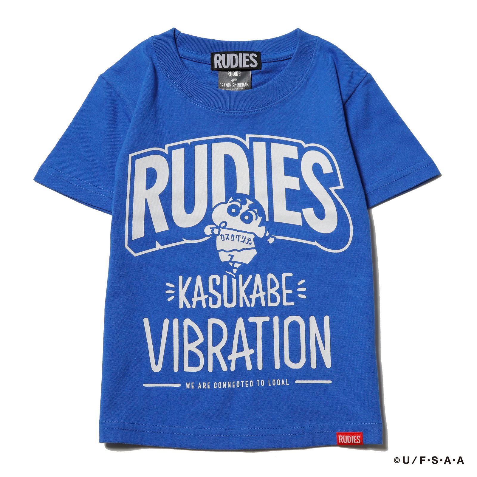 RUDIE'SxCRAYON SHINCHAN KASUKABE VIBRATION KIDS TEE