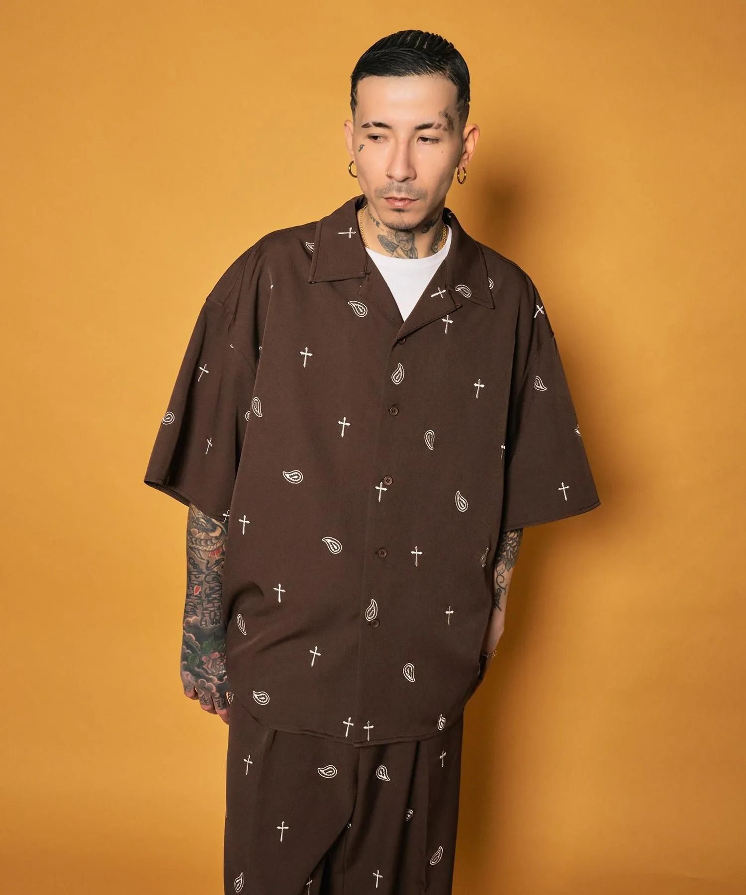 All-over embroidered shirt