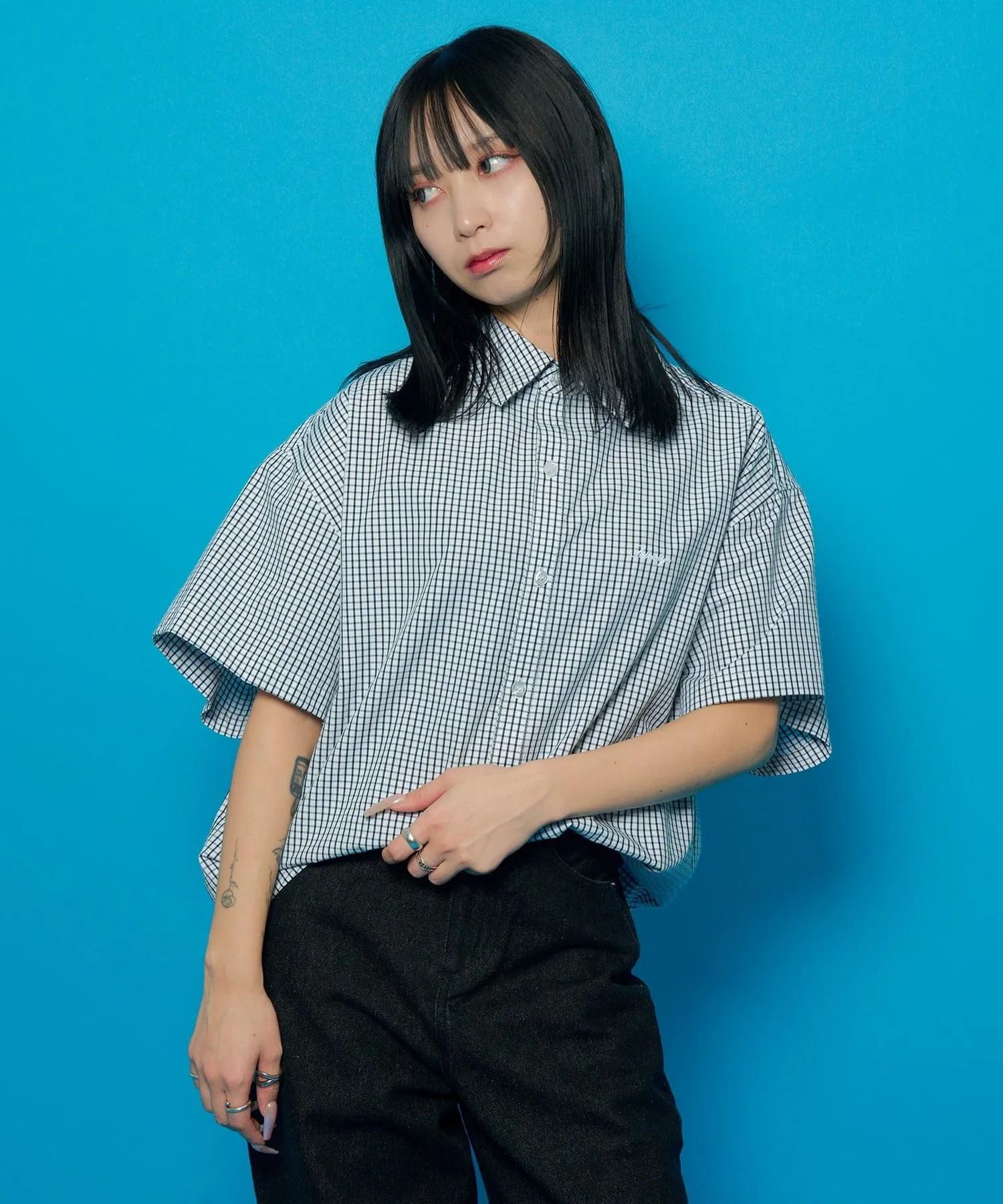 Essential mini check shirt