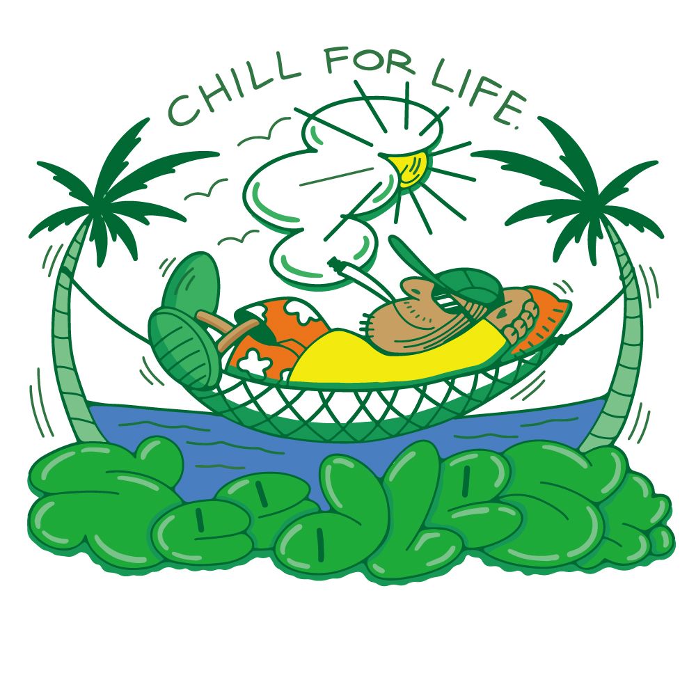 nap in the green air LS tee
