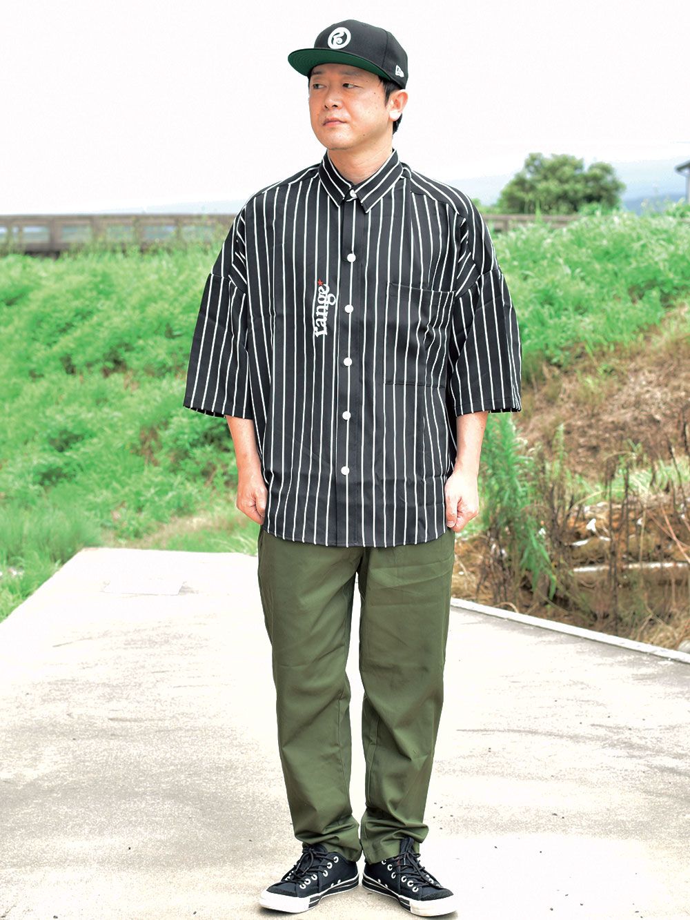 rg stripe over size shirts