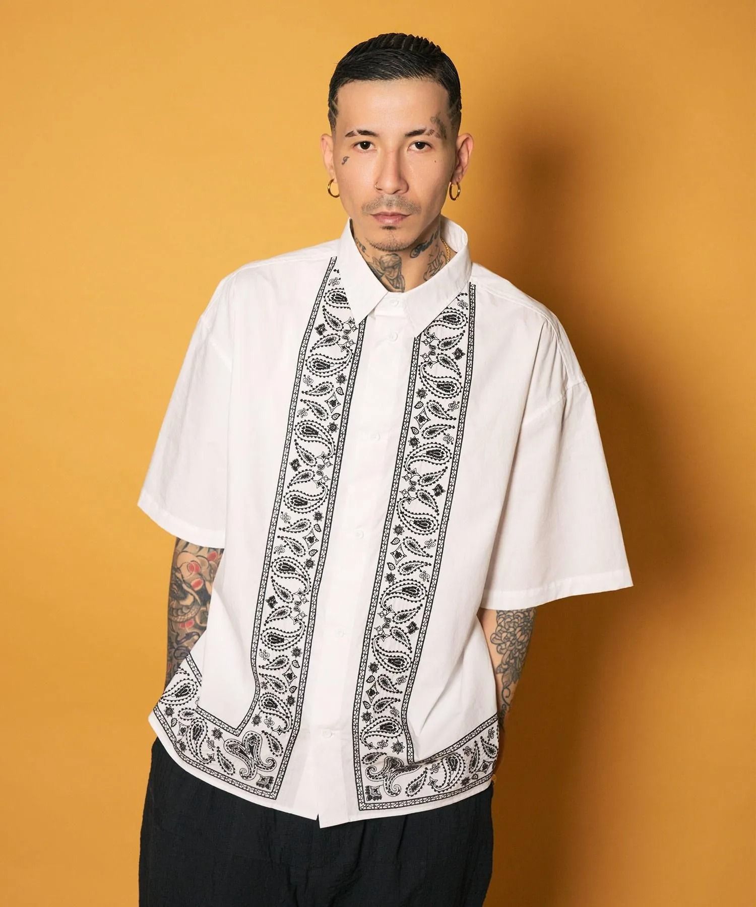 Embroidery bandanna shirt