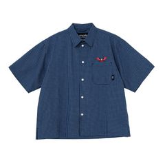 WINGED MONSTER SEERSUCKER CHECK SS-SHIRTS