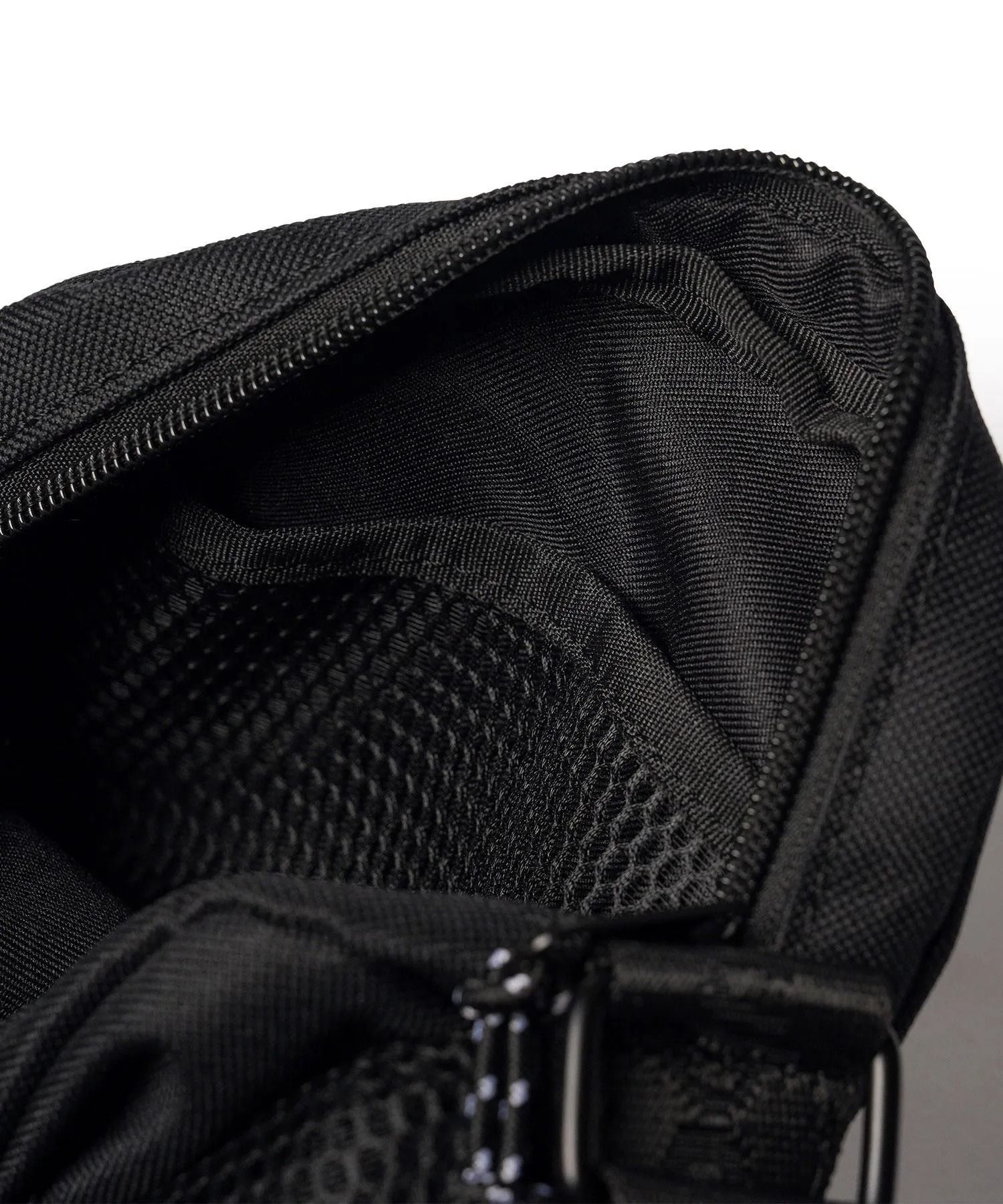 Mesh pocket mini shoulder bag