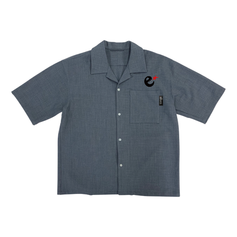 rg poly chambray open collar shirts