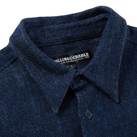 FLOWER DYED DENIM-SHIRT