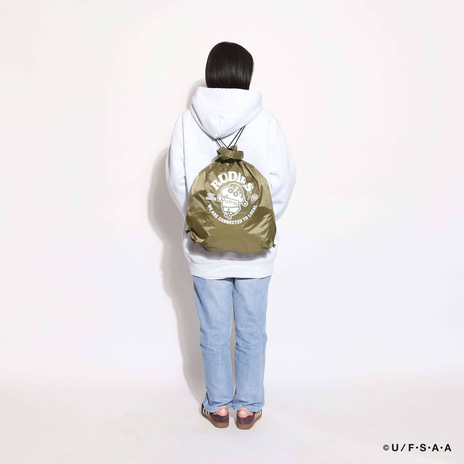 RUDIE'SxCRAYON SHINCHAN CIRCLEMOSH GYMSACK