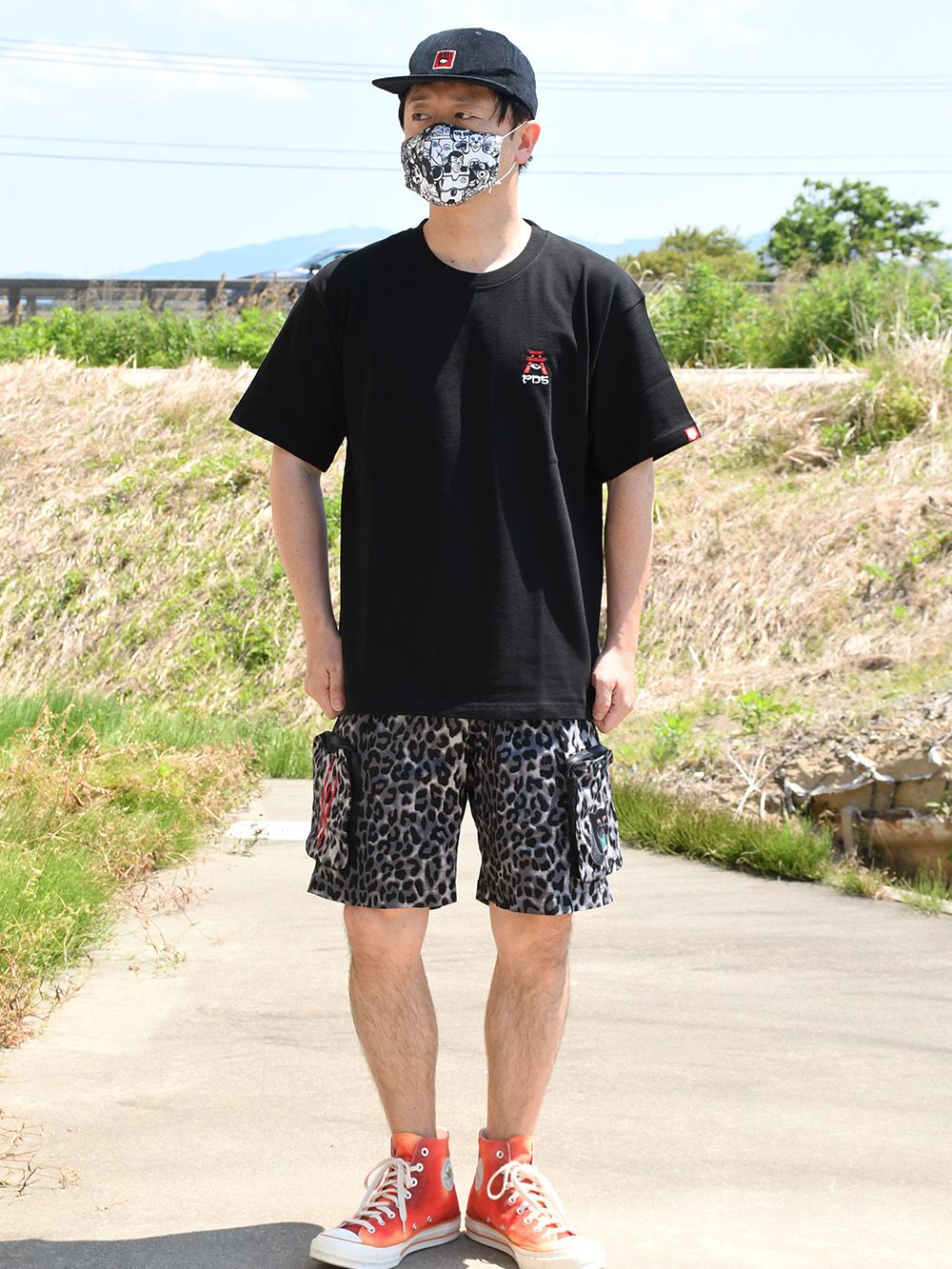 鳥居と忍者TEE