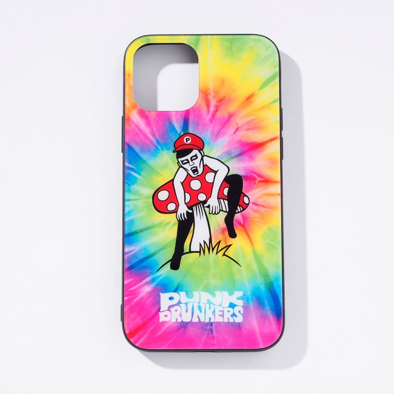 TEMPERED GLASS iPhone CASE / タイダイきのこ