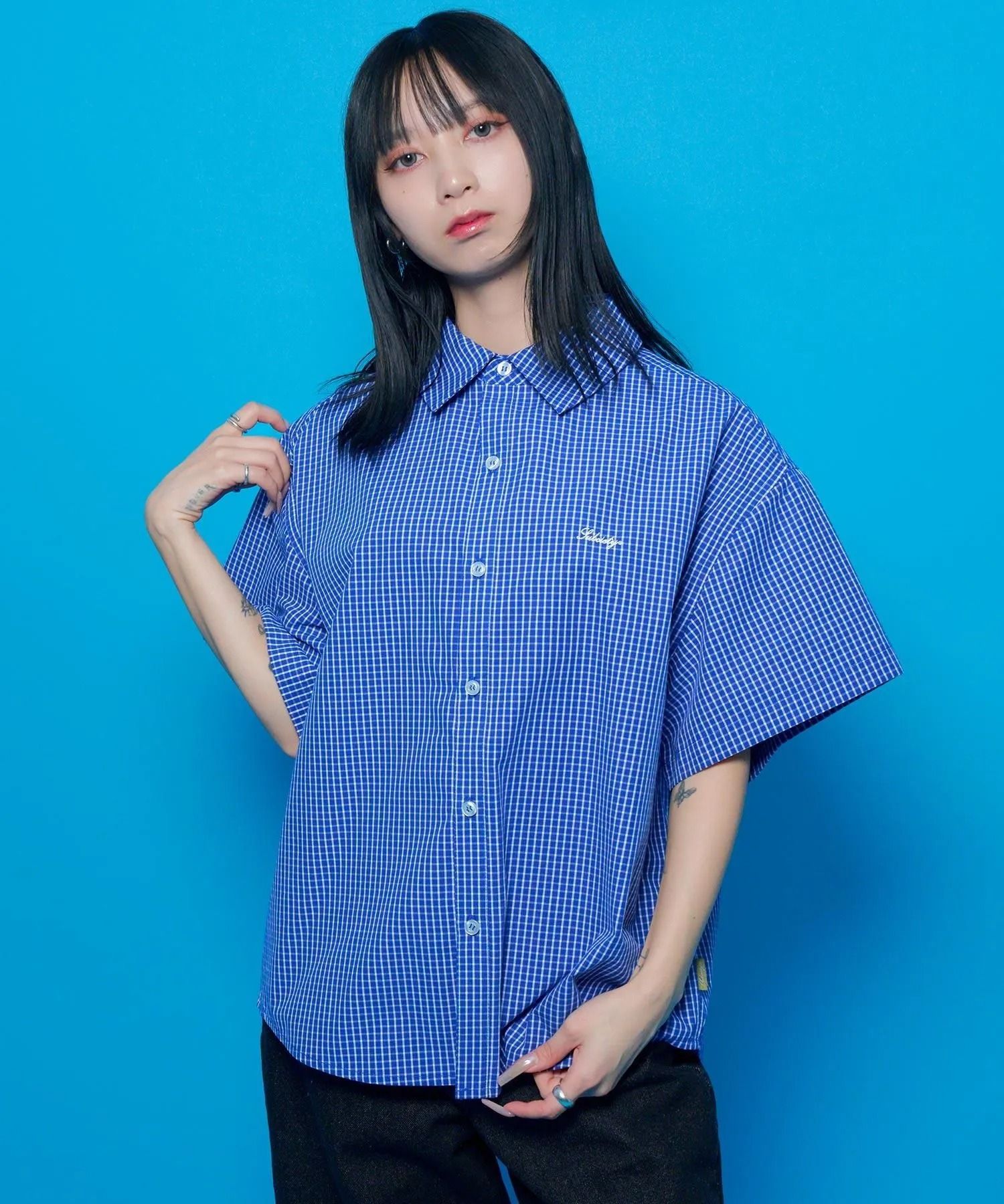 Essential mini check shirt