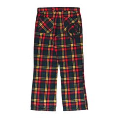 CHECK FLARE-PANTS