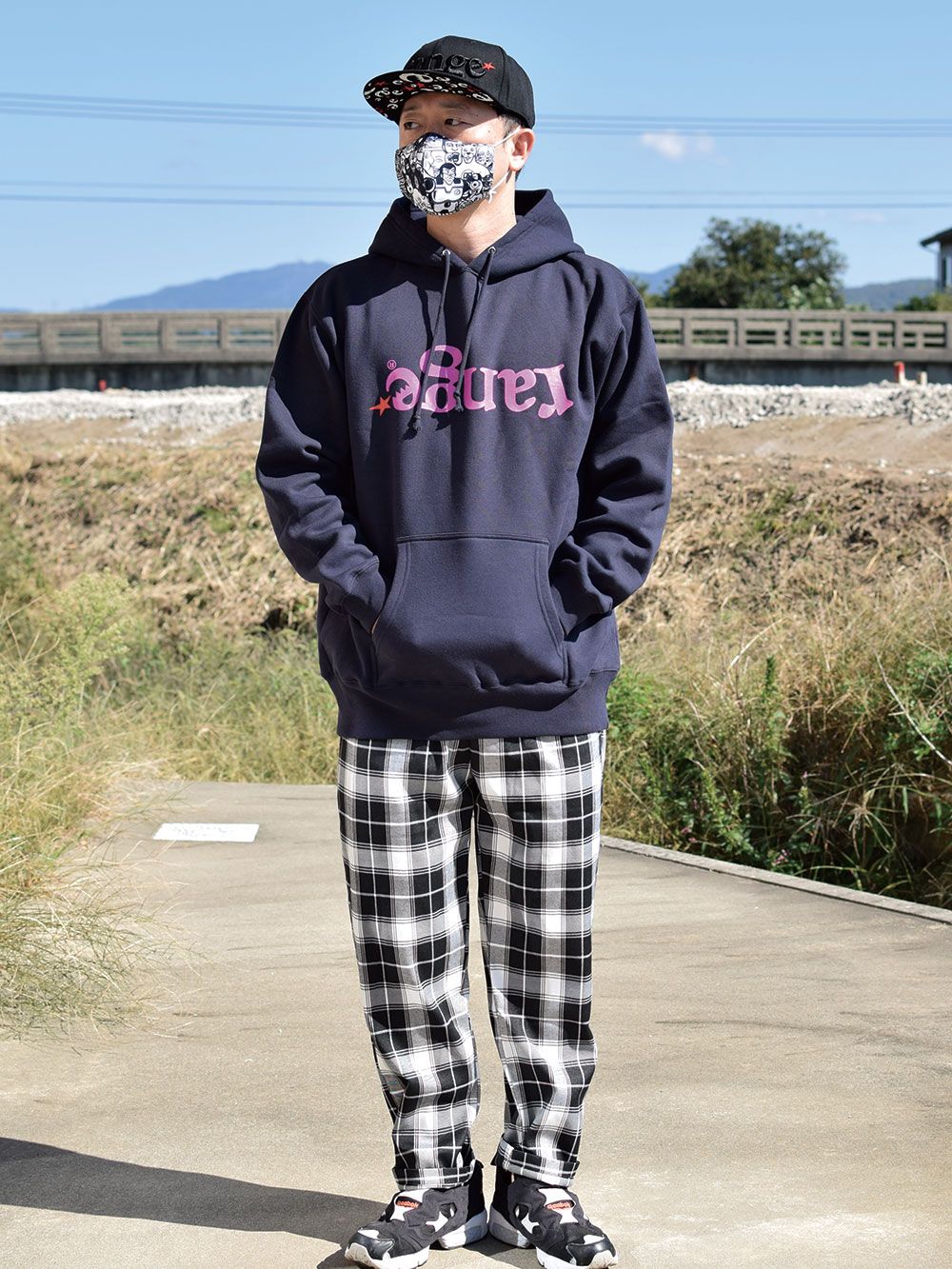 up side down logo hoody