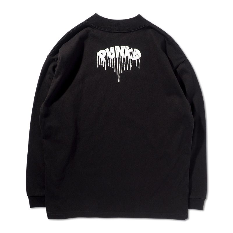 ガイコツさんモックネックロンTEE