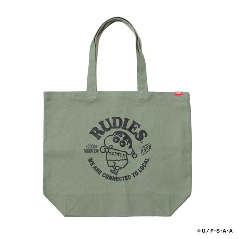 RUDIE'SxCRAYON SHINCHAN CIRCLEMOSH TOTEBAG
