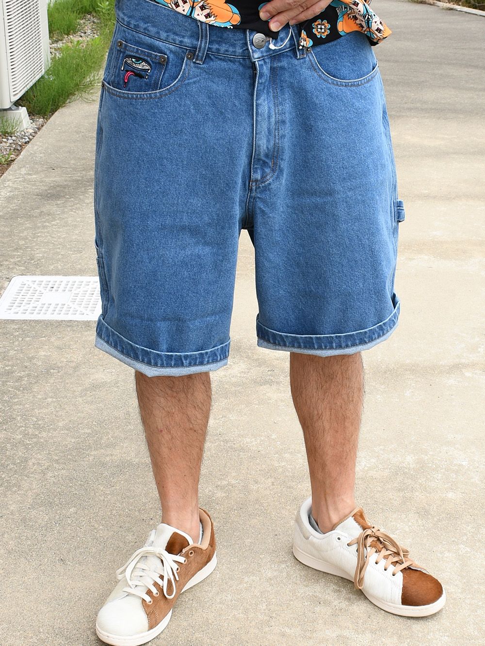TRANSMISSIONATOR DENIM WIDE-SHORTS