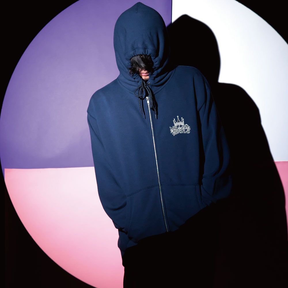 CROWN LOGO ZIP-HOODIE