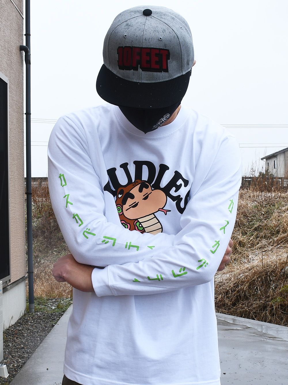 RUDIE'SxCRAYON SHINCHAN SNAKE LSTEE