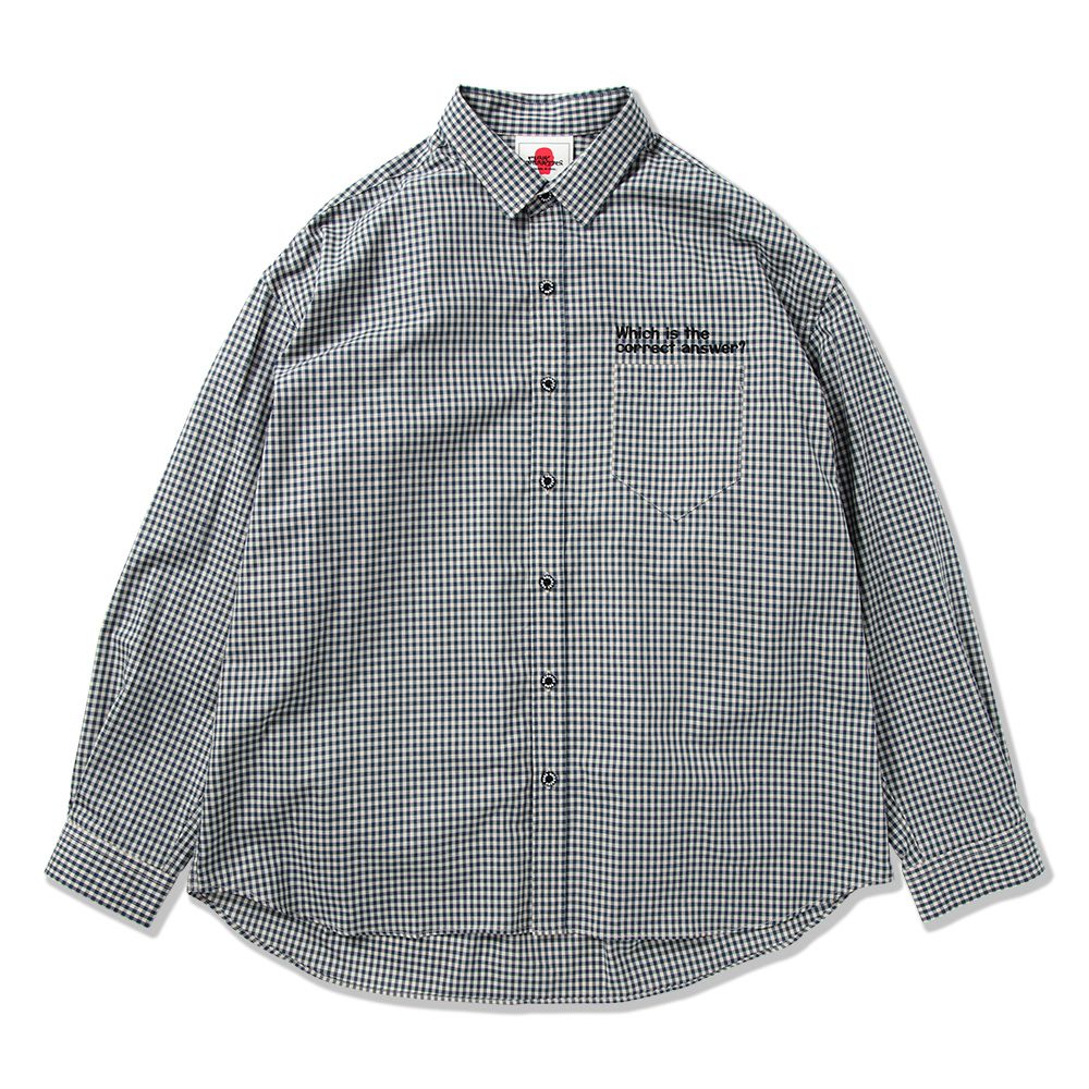 ギンガムチェックイズシャツ