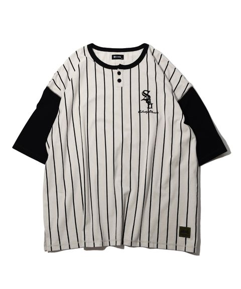HENLEY NECK BASEBALL-TEE