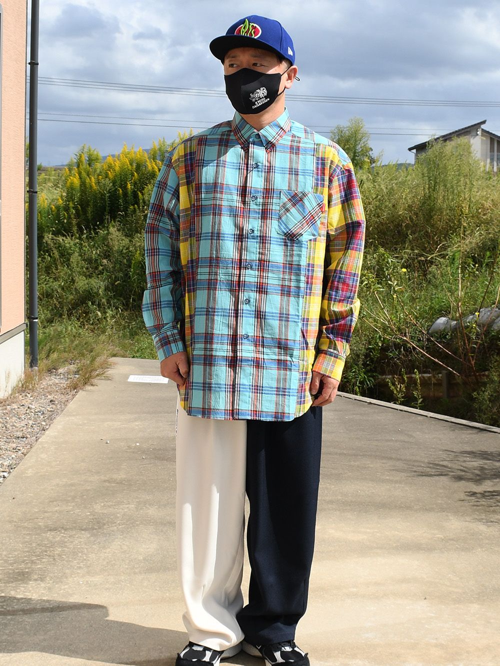 2TONE TUCK PANTS