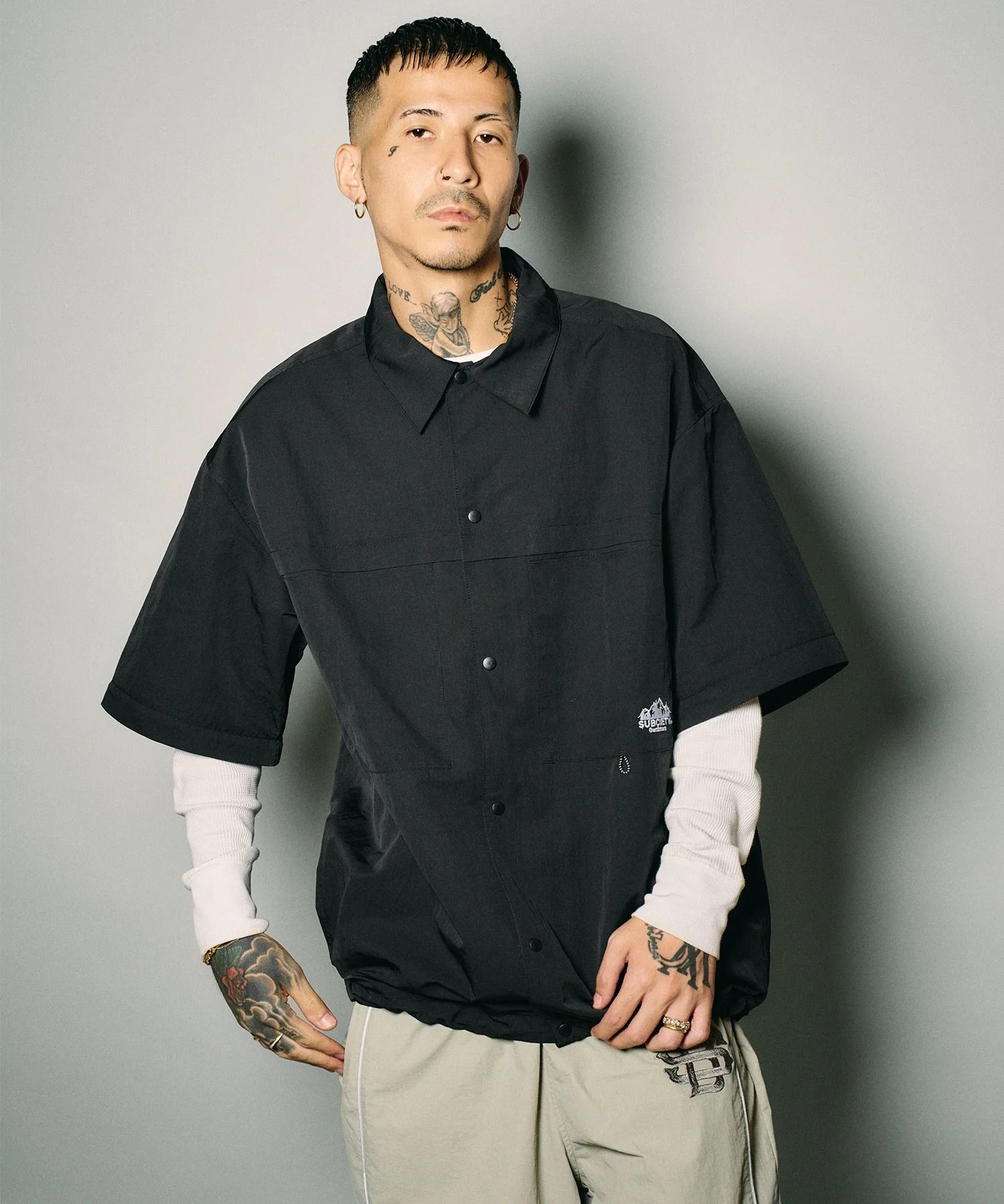 Detachable sleeve ripstop shirt