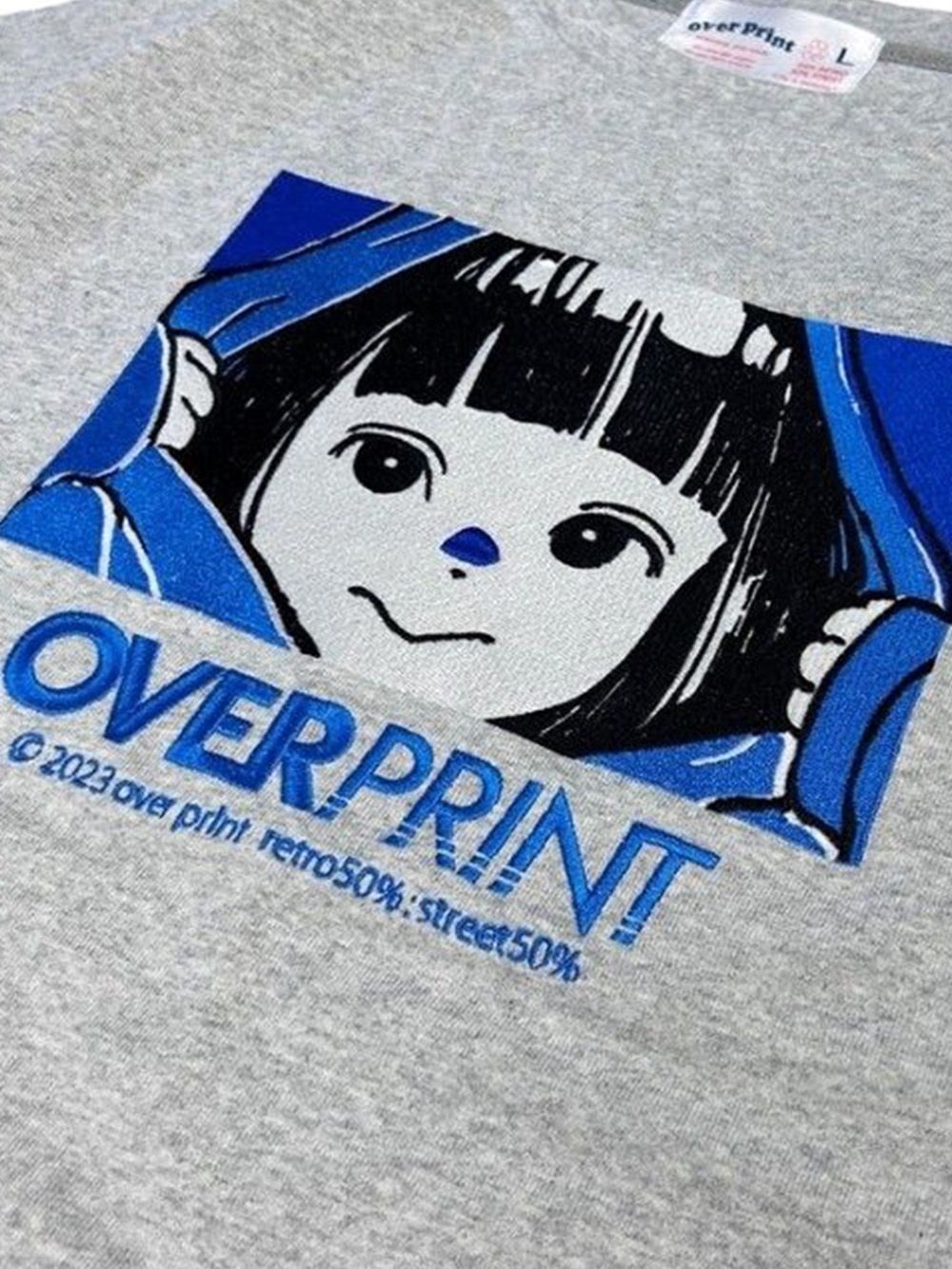 OVER PRINT(オーバープリント)/ EYES EMB sweatshirts like LS TEE